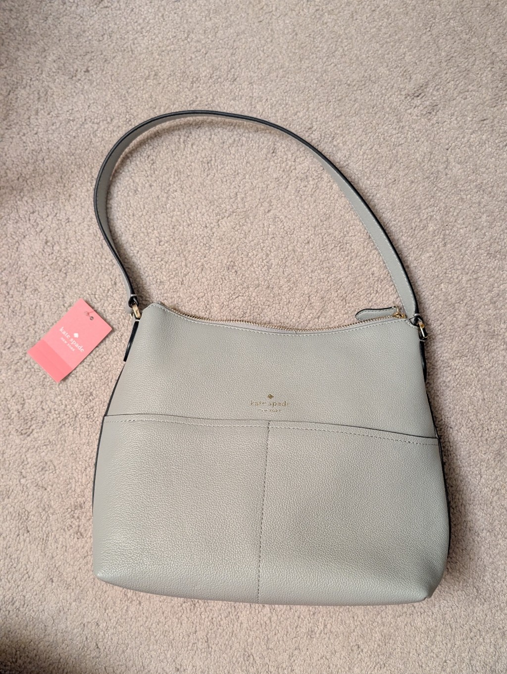 Kate Spade Bailey Textured Leather Shoulder Bag- Avalon Mist (K4650)